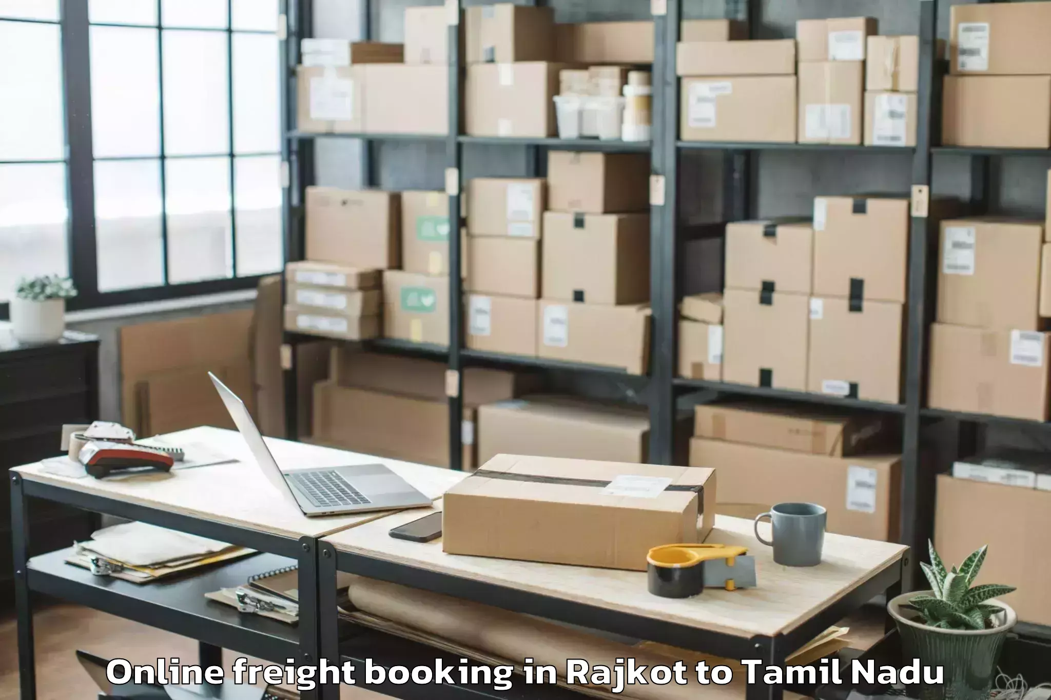 Reliable Rajkot to Vadakku Viravanallur Online Freight Booking